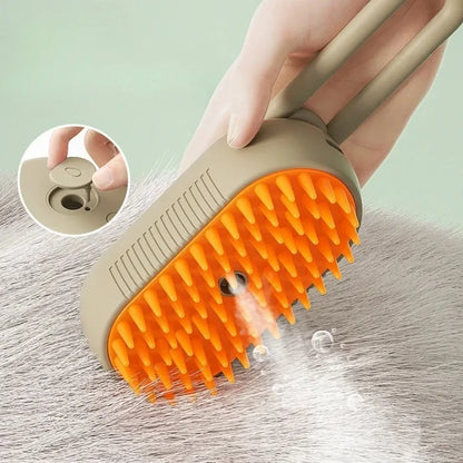 USB 3-in-1 Pet Grooming Brush – Steam, Shedding & Massage Tool