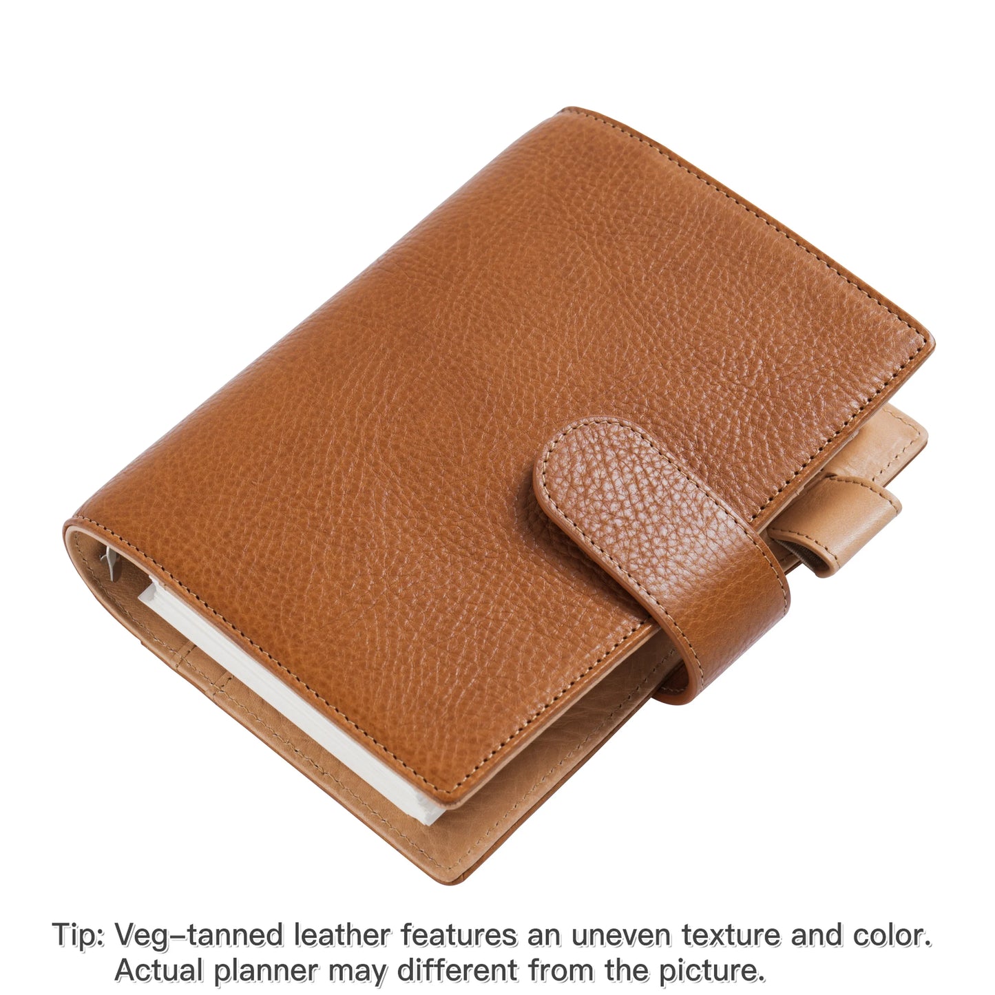 Elite Personal Size Rings Planner – Vegetable Tanned Leather, 25mm Rings