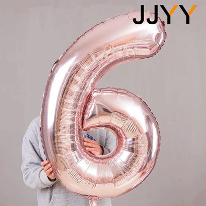 32" Foil Number Balloons 0–9 – Birthday & Party Decorations
