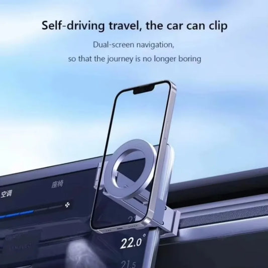 360° Magnetic Phone Holder – Folding, Portable Airplane Mount