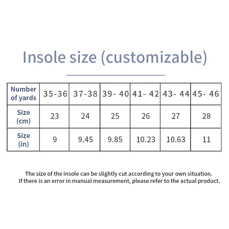 Sport Orthopedic Insoles – Shock-Absorbing EVA Inserts for Men & Women