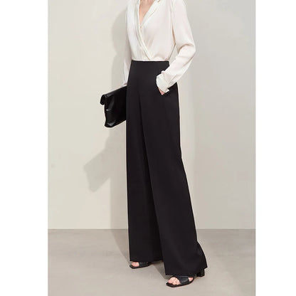 Women’s Wide-Legged Casual Pants – Summer Straight Full-Length Trousers