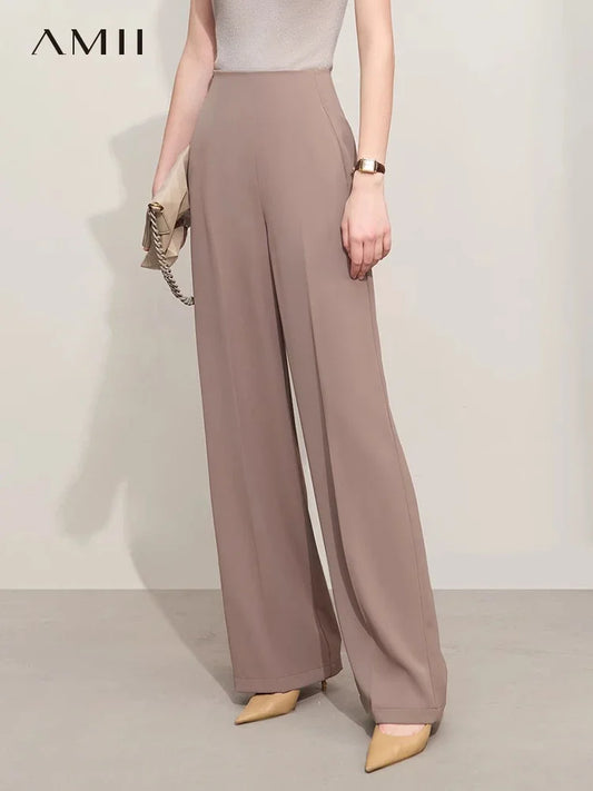 Women’s Wide-Legged Casual Pants – Summer Straight Full-Length Trousers