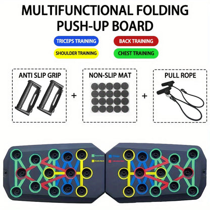 Portable Push-Up Board Set–Foldable Fitness Bar for Full Body Training