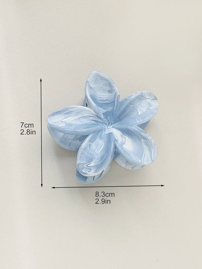2 Pcs Marble Flower Hair Claw Clips – Cute Beach Hair Accessories