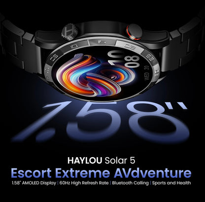 Solar 5 Voice Calling Smartwatch – AMOLED Display