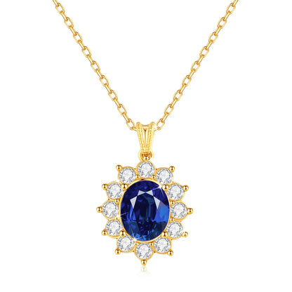 Au750 18K Gold Emerald Necklace – Oval 8x10mm Stone with Certificate