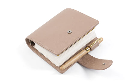 Elite Pocket A7 Rings Planner Cover – Pebbled Grain Leather, 25mm Rings
