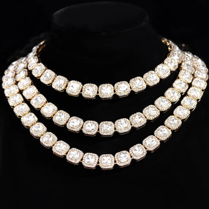 Hip Hop Iced Out Cuban Link Chain Necklace – Gold & Silver Men’s Gift