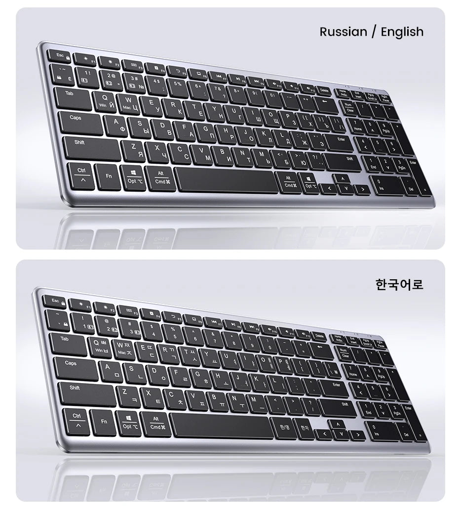 Wireless Bluetooth 5.0 Keyboard – 99 Keys Russian/Korean/English