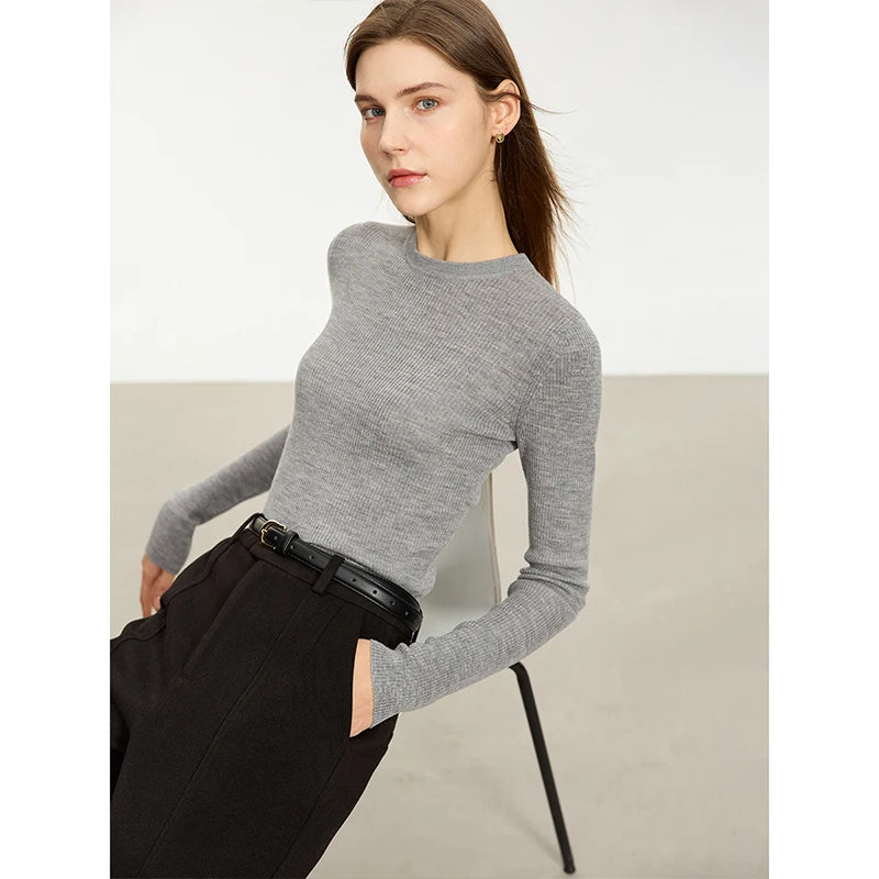 Women’s Slim Fit Turtleneck Sweater – Warm High Elastic Pullover