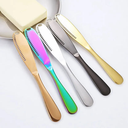 Stainless Steel Butter Knife with Holes – Spreader & Cheese Cutter