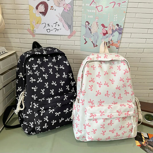 Waterproof Nylon Backpack for Women – Simple Solid Color Travel Bag
