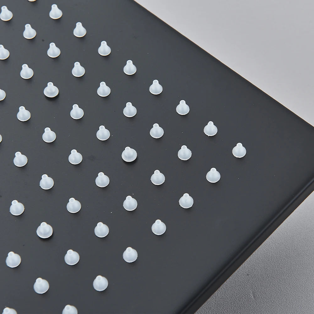 Black LED Rainfall Shower Head | Remote Control Ceiling Waterfall Tap