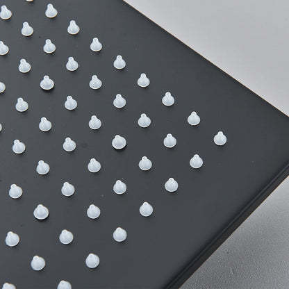 Black LED Rainfall Shower Head | Remote Control Ceiling Waterfall Tap