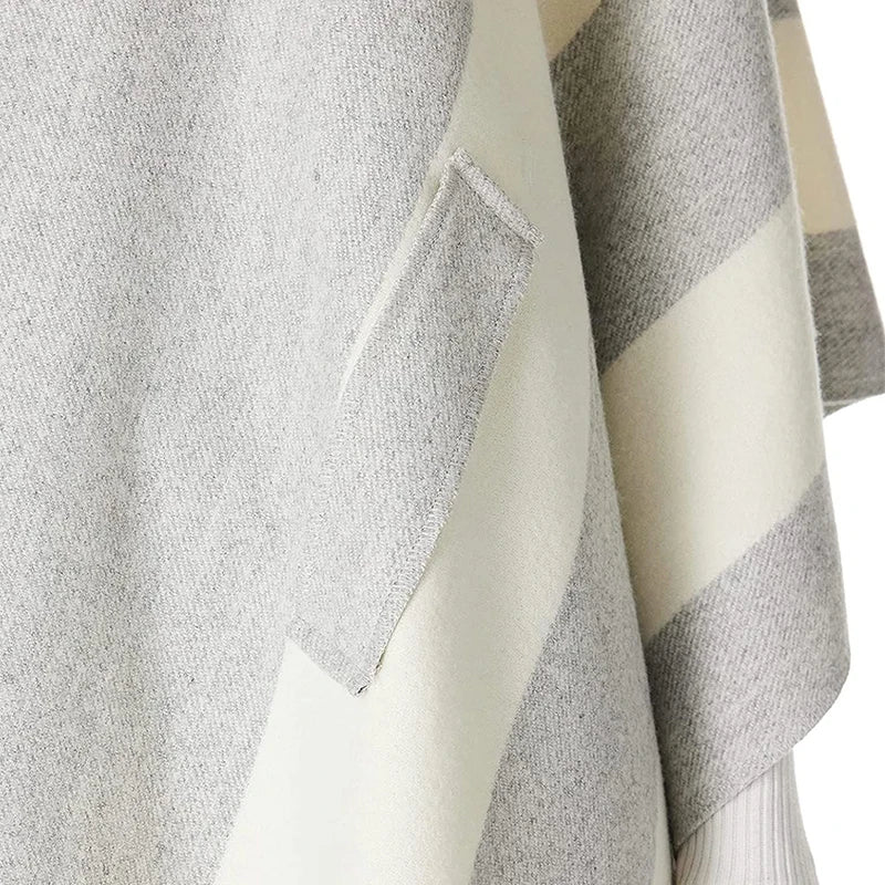 2024 Luxury Winter Poncho for Women – Warm Fashion Shawl Wrap