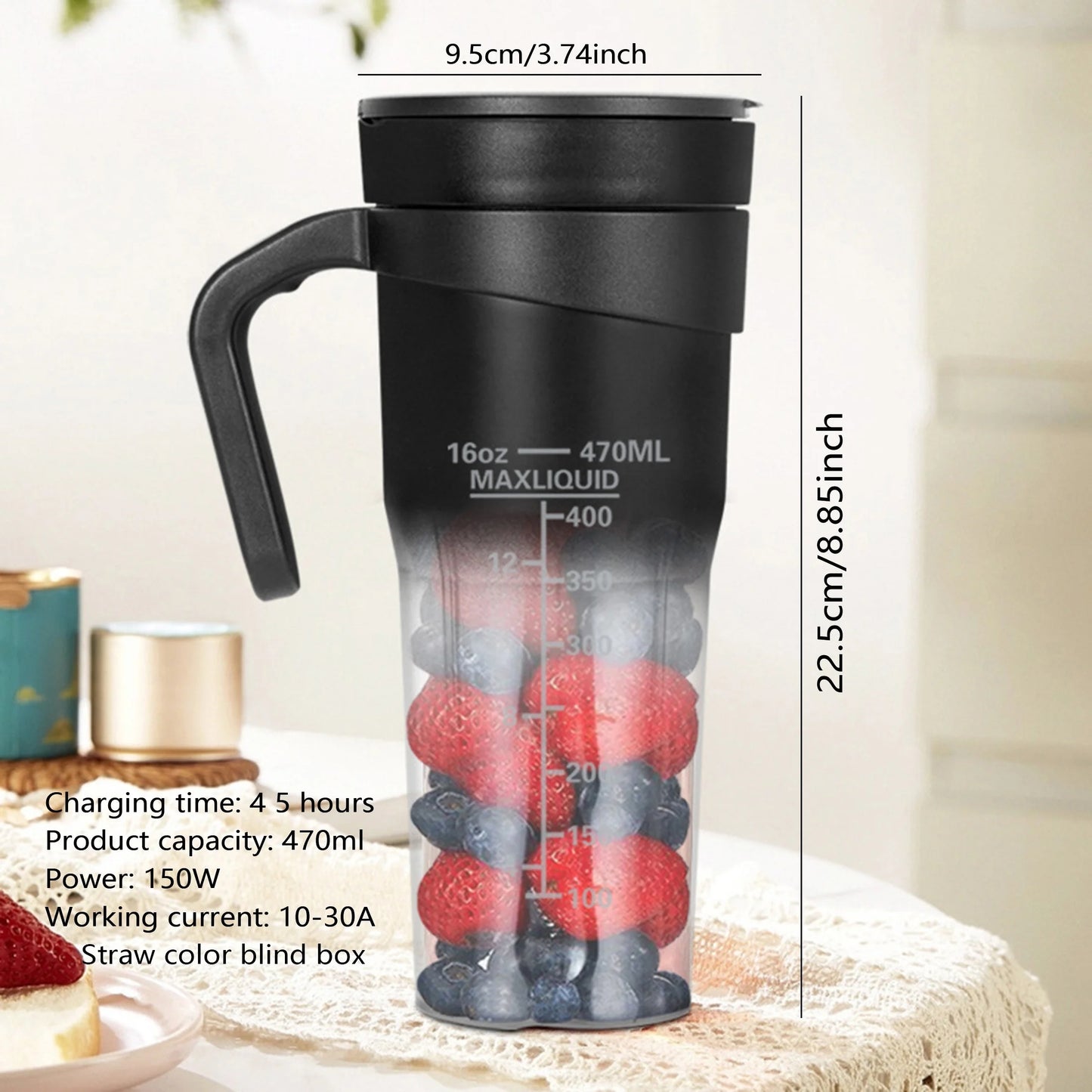 Cartmela Mini Juicer USB Charging Portable Fruit Mixer