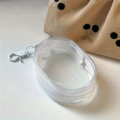 Portable Mini Clear Zipper Bag - Organizer for Earphones & Chargers