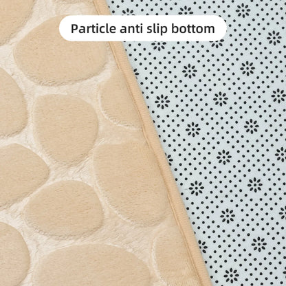 Anti-Slip Cobblestone Bathroom Floor Mat – Water Absorbent Rug