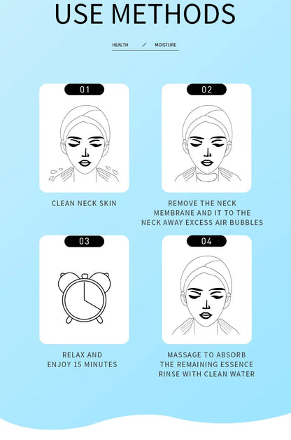 SADOER Hyaluronic Acid Neck Mask – Collagen Firming Care, 10pcs