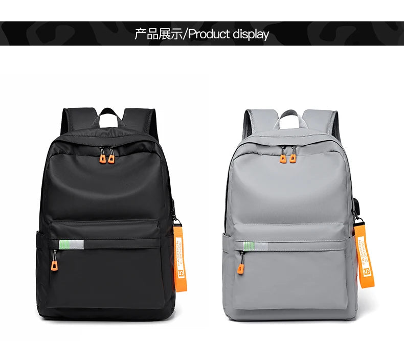 Lightweight Urban Men’s Backpack – Waterproof USB Laptop Bag
