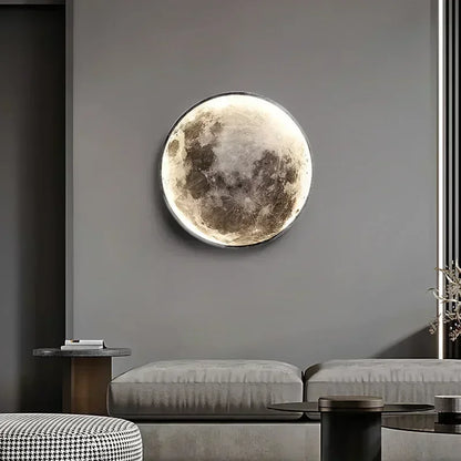 Modern 3D Moon LED Wall Lamp – Bedroom & Living Room Light