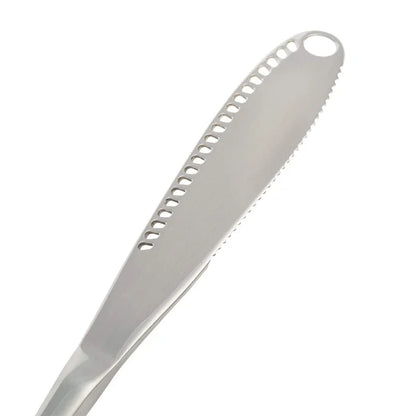 Stainless Steel Butter Knife with Holes – Spreader & Cheese Cutter