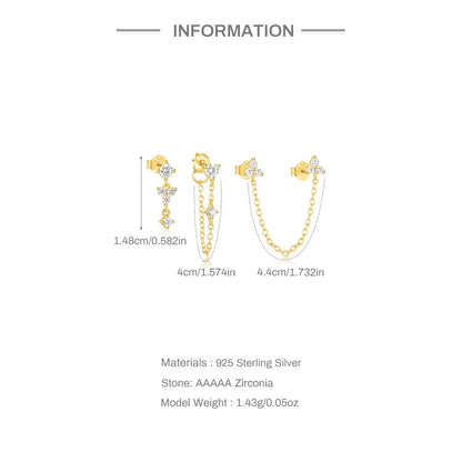 925 Sterling Silver Earring Set – Waterdrop, Flower & Pearl Trio