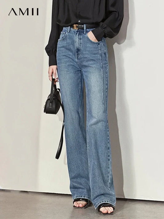 Women’s Vintage Loose Wide Leg Denim Jeans – Casual Spring Pants