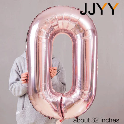 32" Foil Number Balloons 0–9 – Birthday & Party Decorations