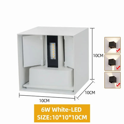 Waterproof Aluminum LED Wall Lamp – 12W/24W Indoor Outdoor Light