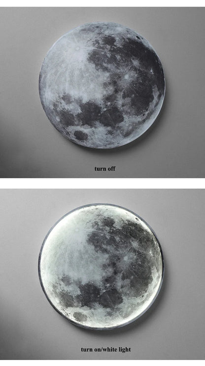 Modern 3D Moon LED Wall Lamp – Bedroom & Living Room Light