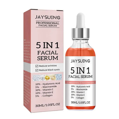 5-in-1 Vitamin C & Hyaluronic Acid Facial Serum for Radiant Skin
