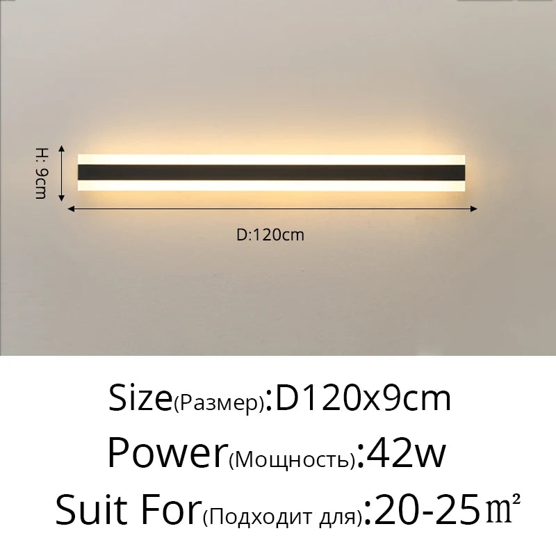 Outdoor Waterproof LED Wall Lights with Remote – Modern Dimmable