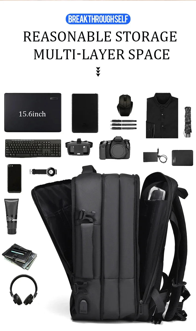 Cartmela 18-inch Men’s Business Laptop Backpack