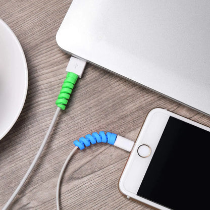 Charging Cable Protector – Cord Organizer, Holder & Winder Clip Set