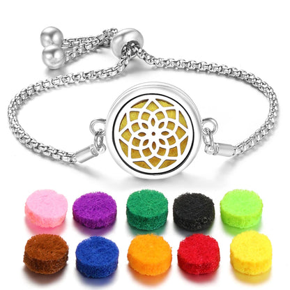 Flower of Life Aromatherapy Diffuser Bracelet for Essential Oils