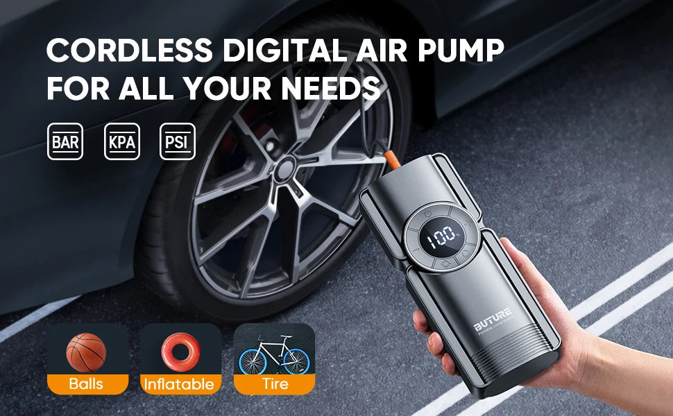 4-in-1 Jump Starter – 150PSI Air Compressor & 20000mAh Power Bank