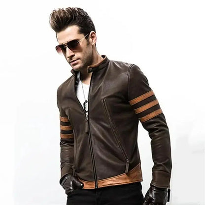 Cartmela Wolverine-Inspired Men’s PU Leather Jacket