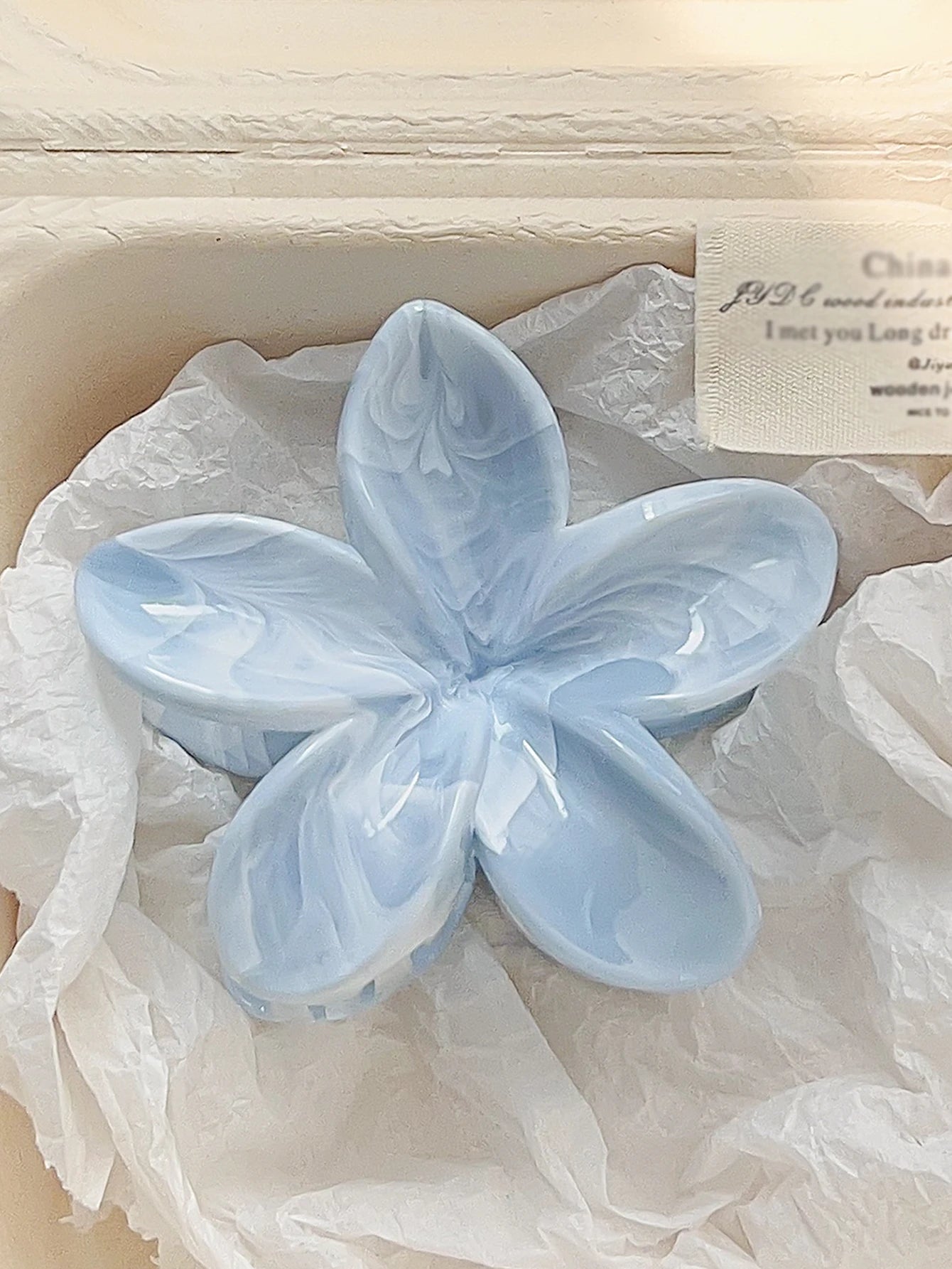 2 Pcs Marble Flower Hair Claw Clips – Cute Beach Hair Accessories