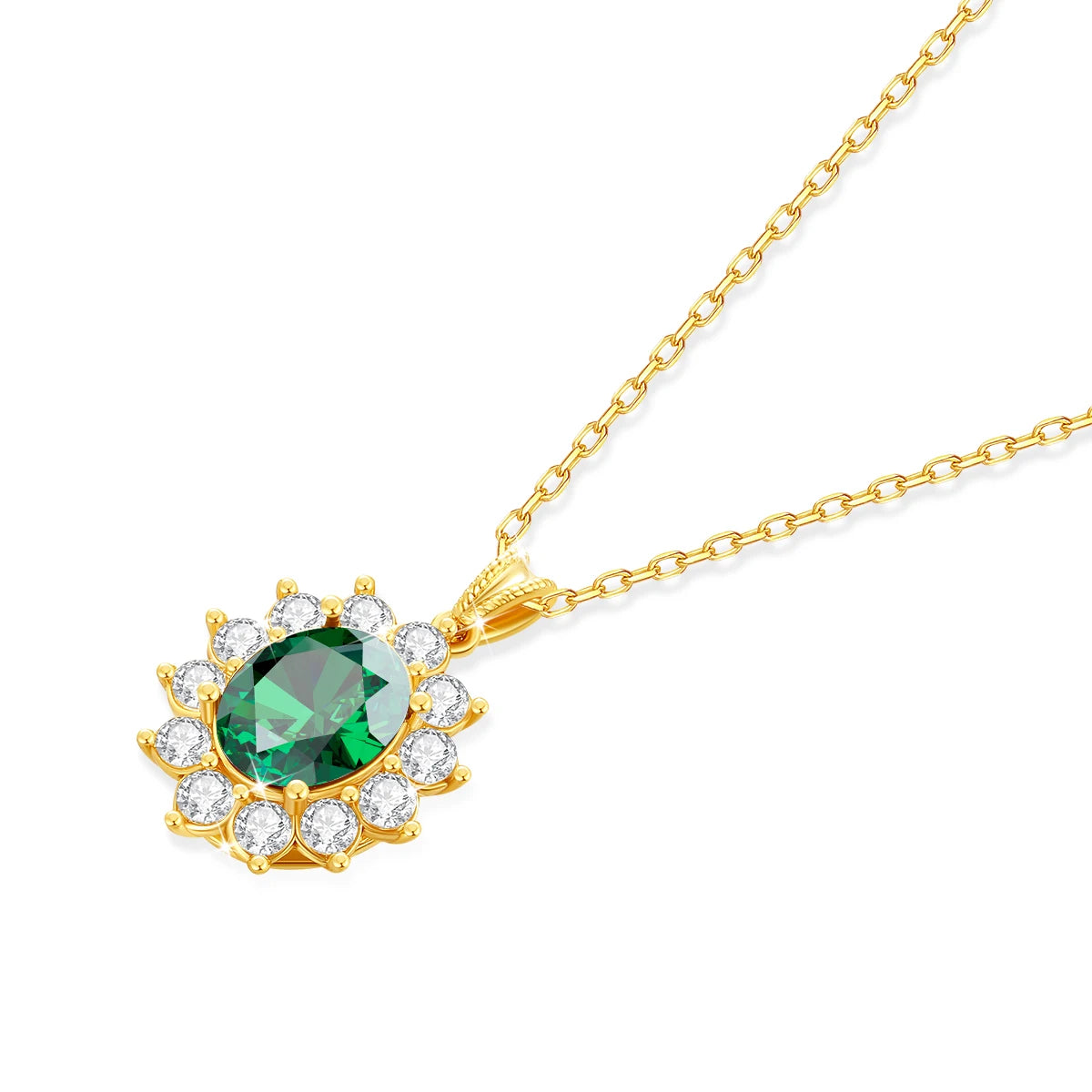 Au750 18K Gold Emerald Necklace – Oval 8x10mm Stone with Certificate