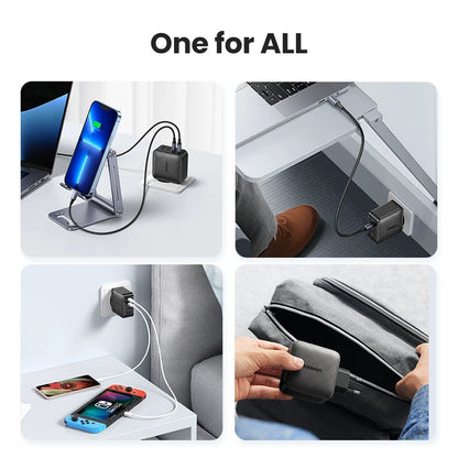 65W GaN USB-C Charger – Quick Charge 4.0 PD Fast Charger for Phones & Laptops