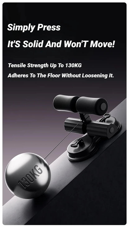 Abdominal Sit-Up Equipment with Suction Cups & Ankle Support