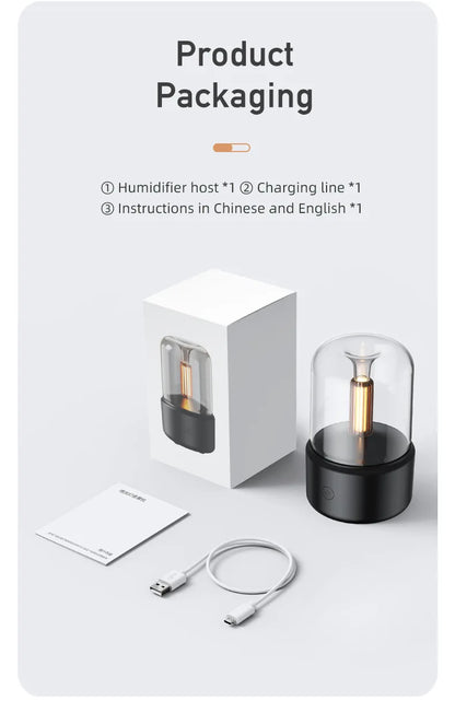 Mini USB Aroma Diffuser – LED Night Light & Desktop Humidifier