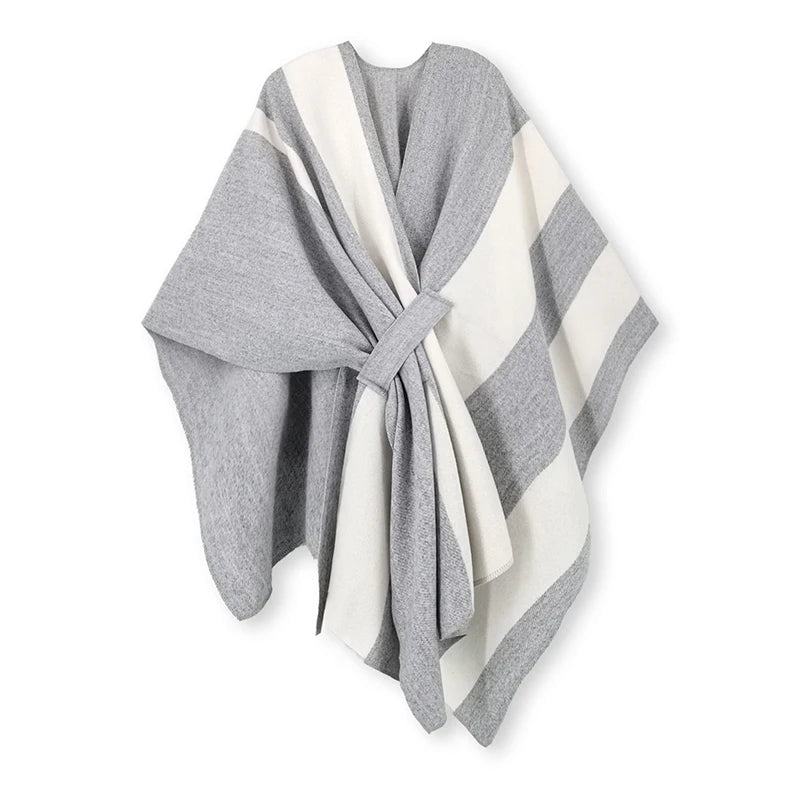 2024 Luxury Winter Poncho for Women – Warm Fashion Shawl Wrap