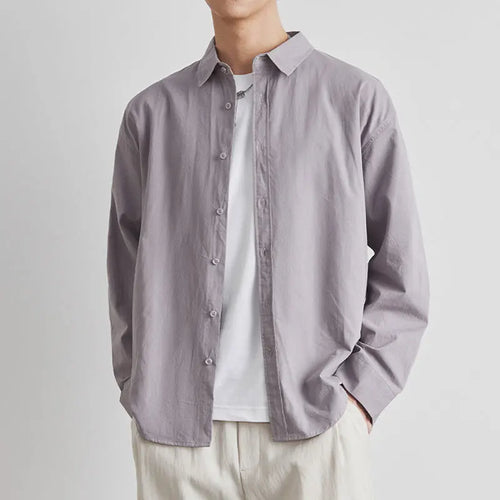 Men’s Linen Cotton Shirt – Long Sleeve Casual Spring/Summer Wear