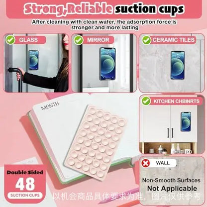 Double-Sided Silicone Suction Phone Case with Detachable Stand