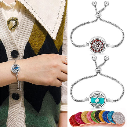 Flower of Life Aromatherapy Diffuser Bracelet for Essential Oils