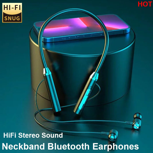 Wireless Bluetooth Neckband Headphones – HiFi 9D Stereo