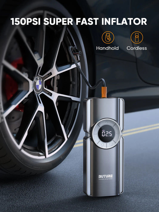 4-in-1 Jump Starter – 150PSI Air Compressor & 20000mAh Power Bank
